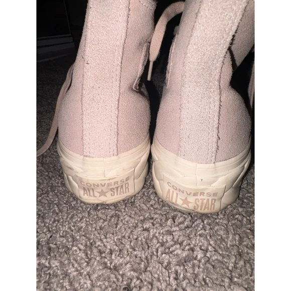 Pink Platform Converse with Fur Inside - Picture 2 of 3